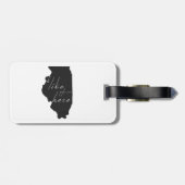 Illinois, ik vind het hier leuk, State Silhouette  Bagagelabel (Achterkant horizontaal)