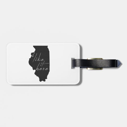 Illinois, ik vind het hier leuk, State Silhouette  Bagagelabel (Achterkant horizontaal)