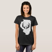 Illinois IL Deer Hunting Shed Antlers T-shirt (Voorkant volledig)