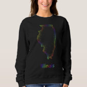 Illinois IL Pride Prairie State Map Chicago Lake M Trui (Voorkant)