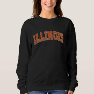 Illinois IL Vintage Atletiek Sport Design Sinaasap Trui