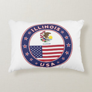 Illinois, Illinois t-shirt, Illinois sticker; Accent Kussen