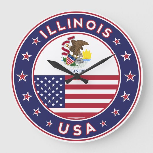 Illinois, Illinois t-shirt, Illinois sticker; Grote Klok (Voorkant)