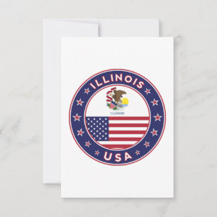Illinois, Illinois t-shirt, Illinois sticker; Kaart