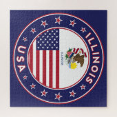 Illinois, Illinois t-shirt, Illinois sticker, Legpuzzel (Horizontaal)