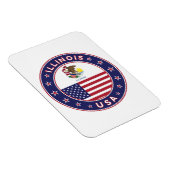 Illinois, Illinois t-shirt, Illinois sticker; Magneet (Rechterzijde)
