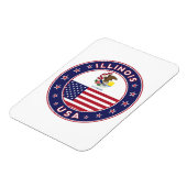 Illinois, Illinois t-shirt, Illinois sticker; Magneet (Linkerzijde)