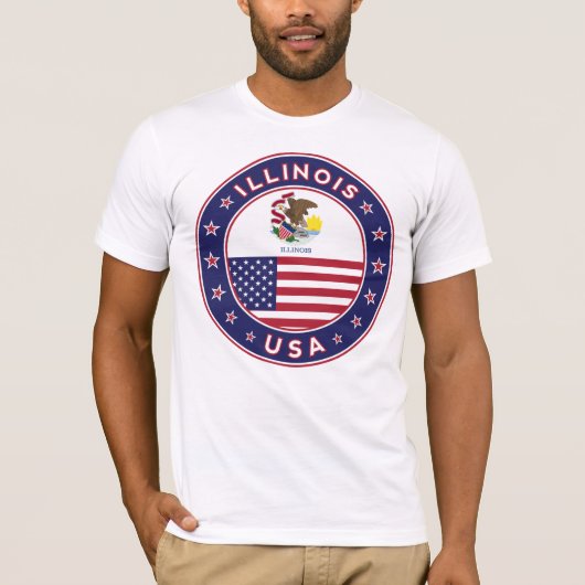 Illinois, Illinois t-shirt, T-shirt (Voorkant)