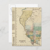 Illinois in 1822 briefkaart (Voorkant / Achterkant)