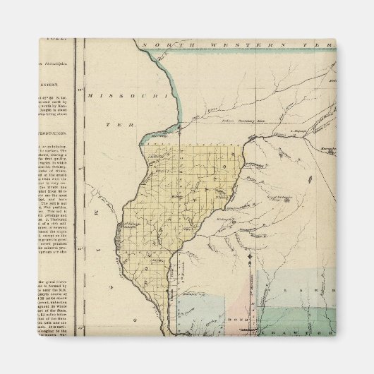 Illinois in 1822 magneet (Voorkant)