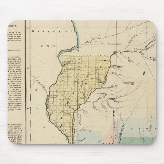 Illinois in 1822 muismat (Voorkant)