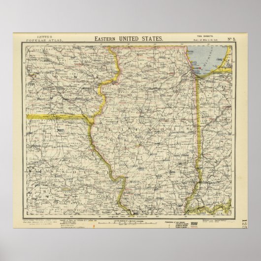 Illinois, Indiana, Iowa, Missouri Poster (Voorkant)