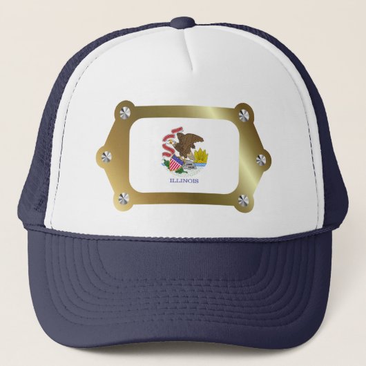 Illinois ingelijst Flag Pet (Voorkant)