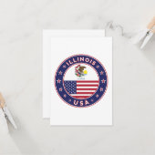 Illinois Kaart (Voorkant / Achterkant in situ)