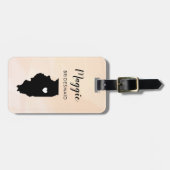 Illinois kaart bagagelabel, bruiloftsfeest welkom bagagelabel (Voorkant horizontaal)