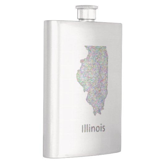 Illinois-kaart Flacon (Rechts)