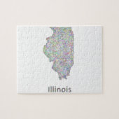 Illinois-kaart Legpuzzel (Horizontaal)