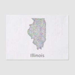 Illinois-kaart Tissuepapier