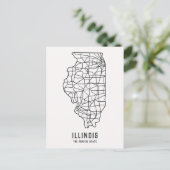 Illinois kaart van de Amerikaanse staat - de prair (Staand voorkant)