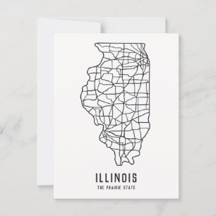 Illinois kaart van de Amerikaanse staat - de prair