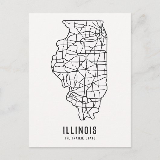 Illinois kaart van de Amerikaanse staat - de prair (Voorkant)