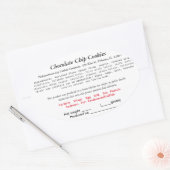 ILLINOIS Katoenlabel bakkerij (herzien) Ovale Sticker (Envelop)