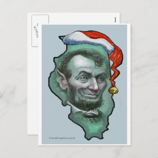 Illinois Kerstmis Feestdagenkaart (Voorkant / Achterkant)