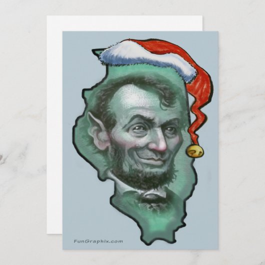 Illinois Kerstmis Feestdagenkaart (Voorkant / Achterkant)