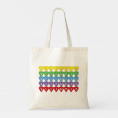 Illinois Kleurrijk Hart Liefde Tote Bag (Achterkant)