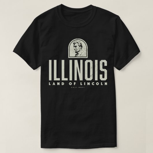 Illinois Land van Lincoln Tan T-shirt (Design voorkant)