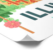 Illinois Land van Lincoln Verenigde Staten Zomer R Poster (Hoek)