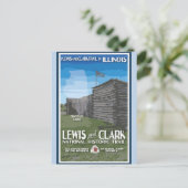  Illinois Lewis en Clark Camp River Dubois Briefkaart (Staand voorkant)