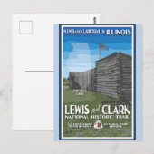  Illinois Lewis en Clark Camp River Dubois Briefkaart (Voorkant / Achterkant)