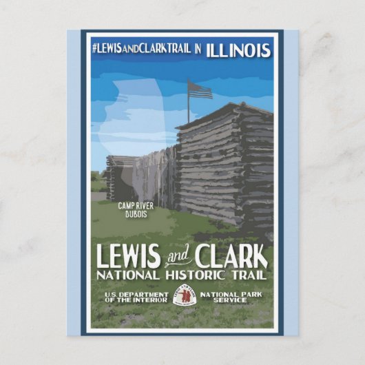  Illinois Lewis en Clark Camp River Dubois Briefkaart (Voorkant)