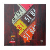 Illinois License Bord Map Ceramic Tile Tegeltje (Voorkant)