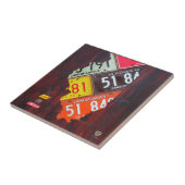 Illinois License Bord Map Ceramic Tile Tegeltje (Zijkant)