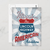 Illinois Lincoln Highway  America Briefkaart (Voorkant / Achterkant)