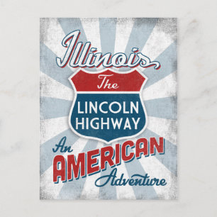 Illinois Lincoln Highway  America Briefkaart