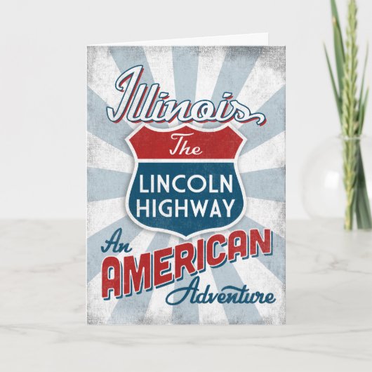 Illinois Lincoln Highway  America Kaart (Voorkant)