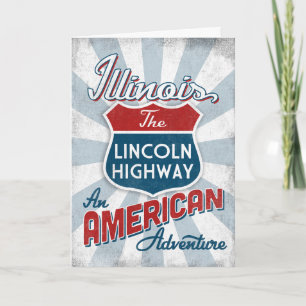 Illinois Lincoln Highway America Kaart
