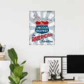 Illinois Lincoln Highway  America Poster (Thuiskantoor)