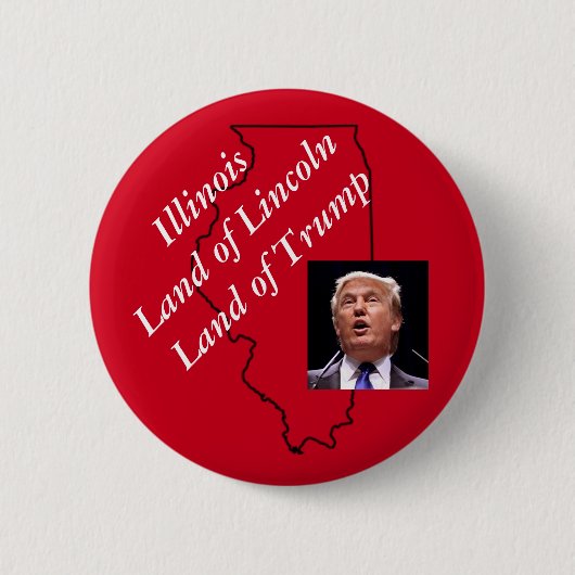 Illinois Lincoln Trump Republican GOP Ronde Button 5,7 Cm (Voorkant)