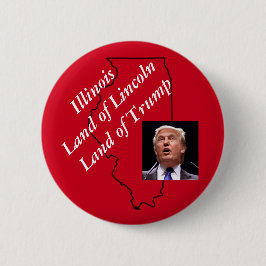 Illinois Lincoln Trump Republican GOP Ronde Button 5,7 Cm