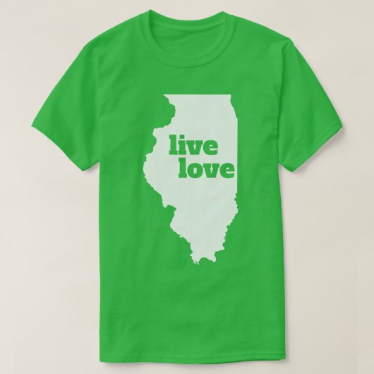 Illinois Live Love Illinois T-shirt (Design voorkant)