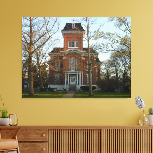 Illinois living canvas afdruk (Insitu (Woonkamer))