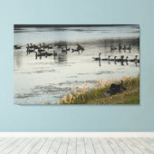 Illinois living canvas afdruk (Insitu (Houten vloer))