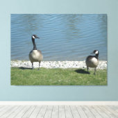 Illinois living canvas afdruk (Insitu (Houten vloer))