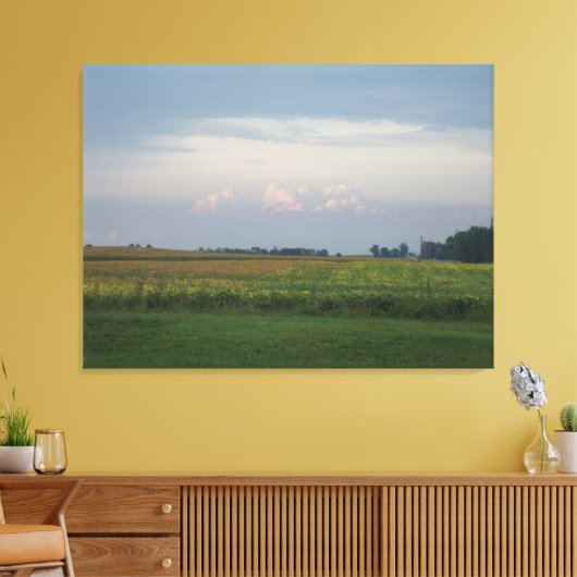 Illinois living canvas afdruk (Insitu (Woonkamer))