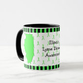 Illinois Lyme-ziekte bewustzijn mok (Voorkant links)