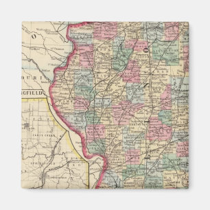 Illinois Map door Mitchell Magneet